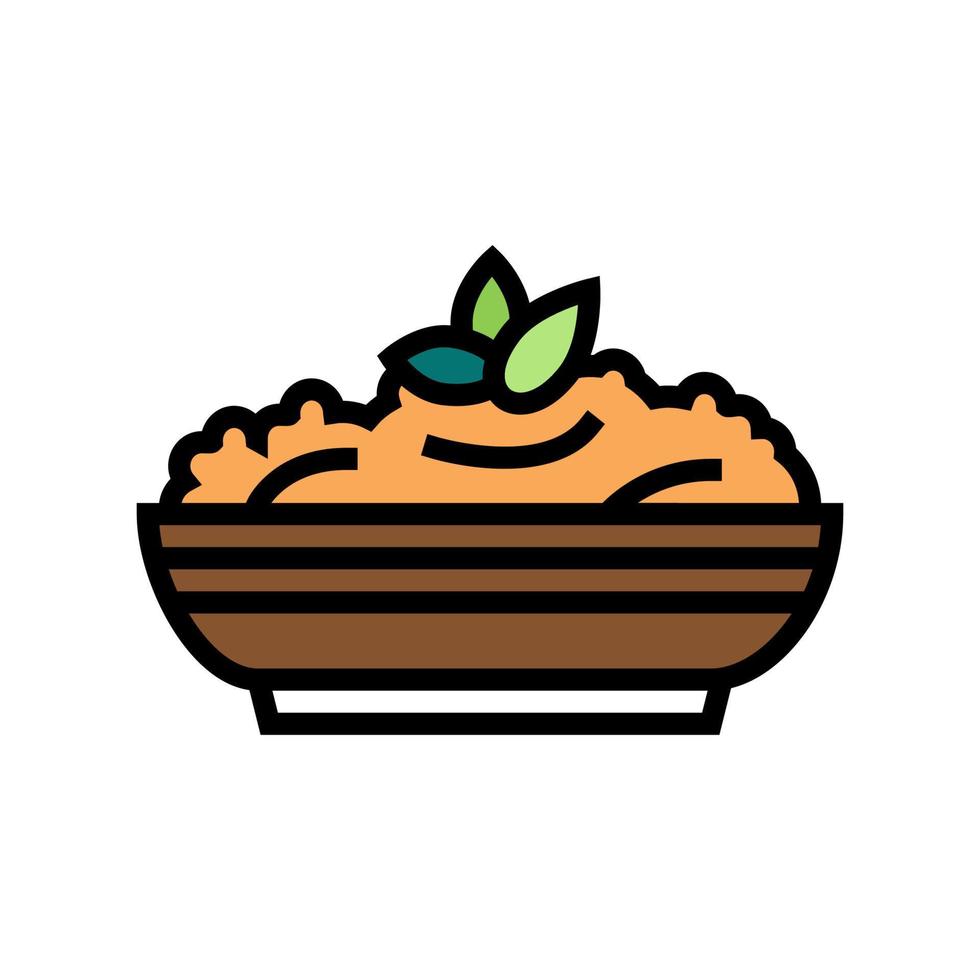 illustrazione vettoriale dell'icona del colore della purea di carota