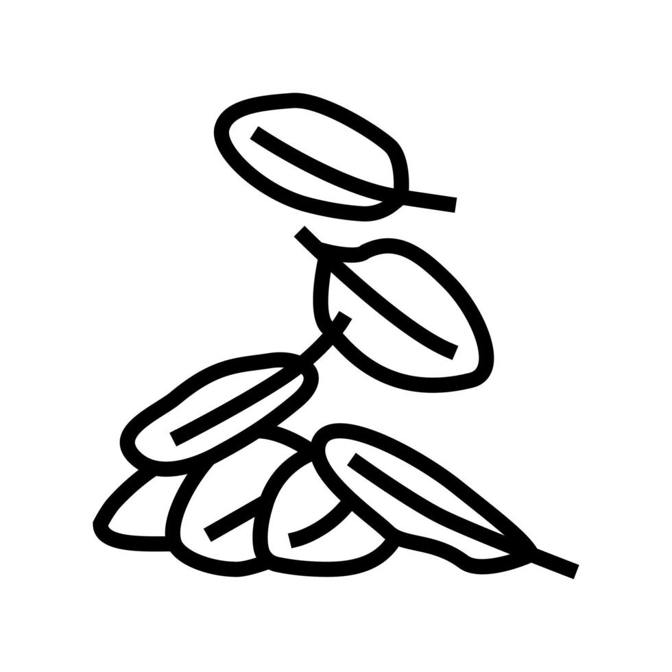 foglie di spinaci icona linea illustrazione vettoriale