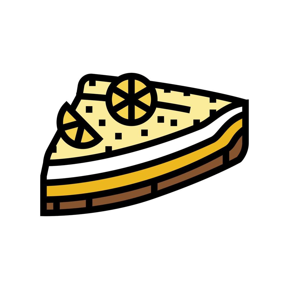 illustrazione vettoriale dell'icona del colore dei dessert al limone
