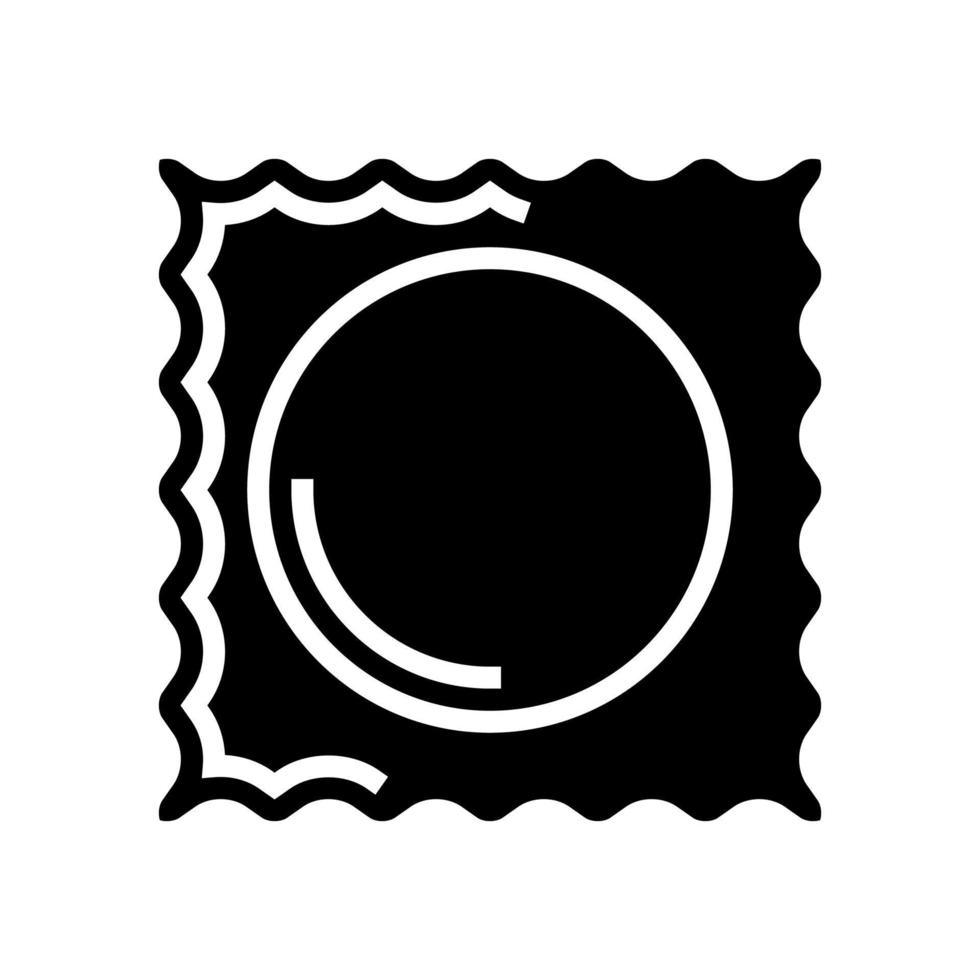 illustrazione vettoriale dell'icona del glifo della pasta dei ravioli