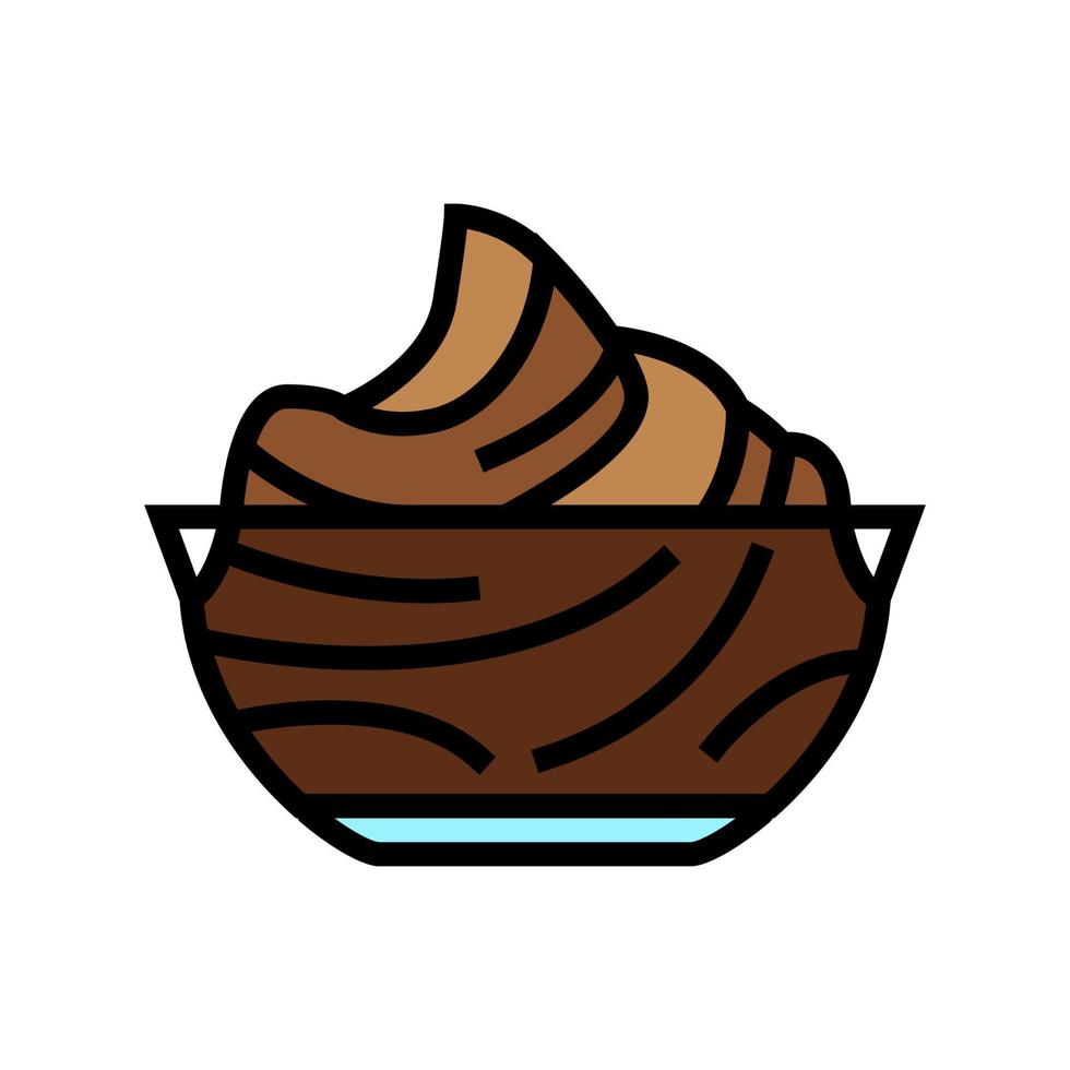 illustrazione vettoriale dell'icona di colore crema di cioccolato