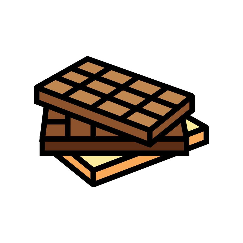 illustrazione vettoriale dell'icona del colore della barra di cioccolato