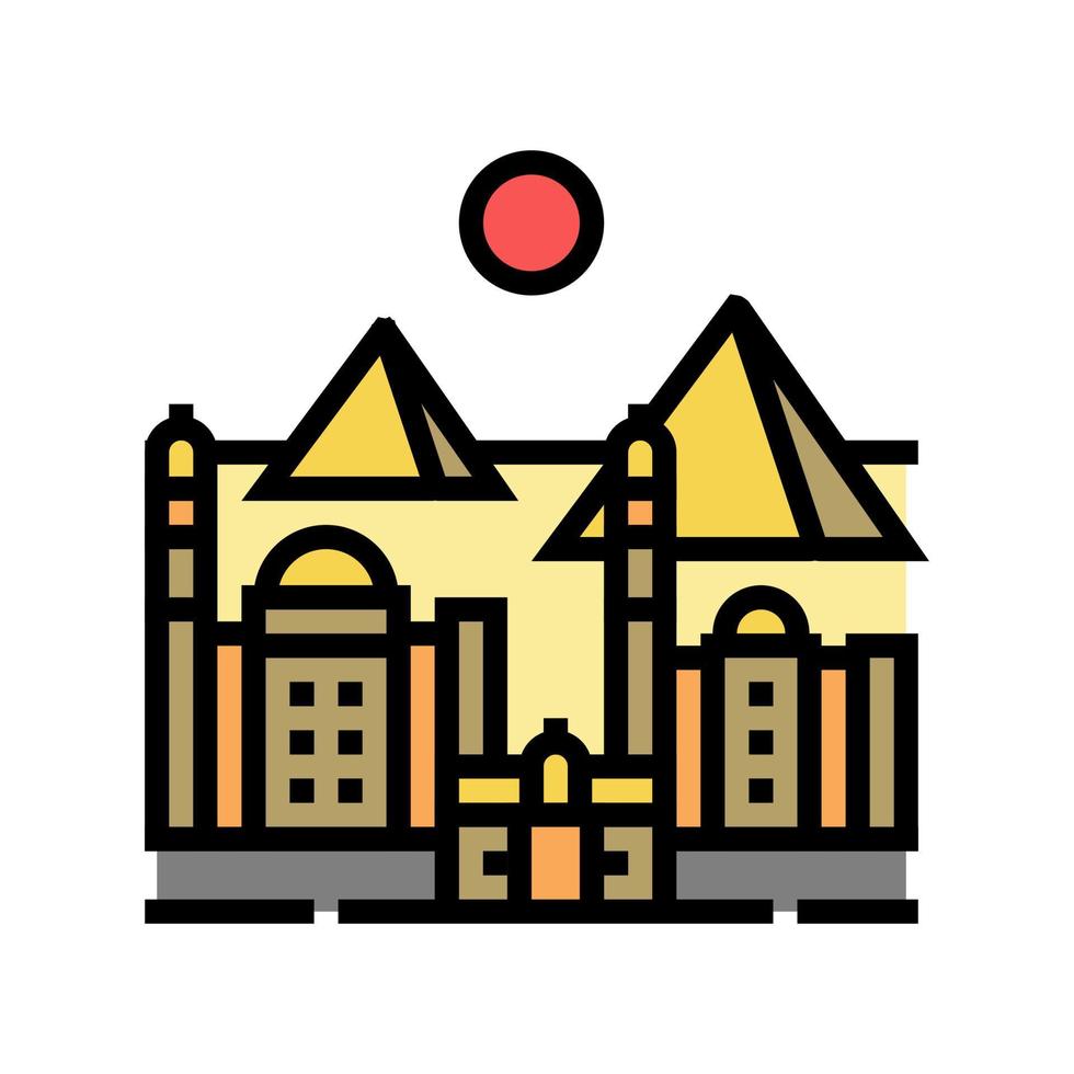 illustrazione vettoriale dell'icona del colore della città antica del cairo