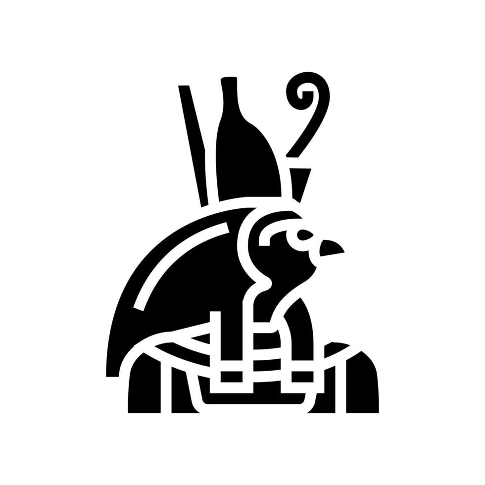 horus egitto dio icona glifo illustrazione vettoriale
