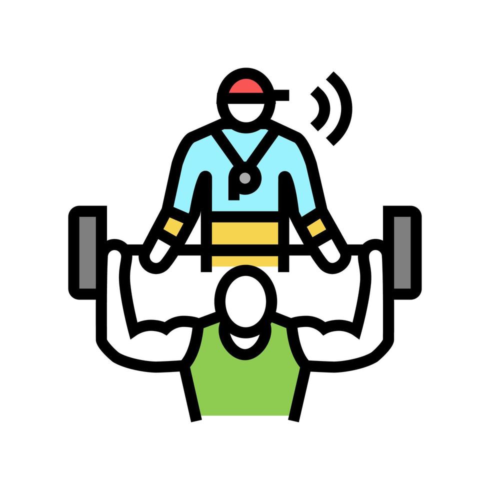 illustrazione vettoriale dell'icona del colore del personal trainer