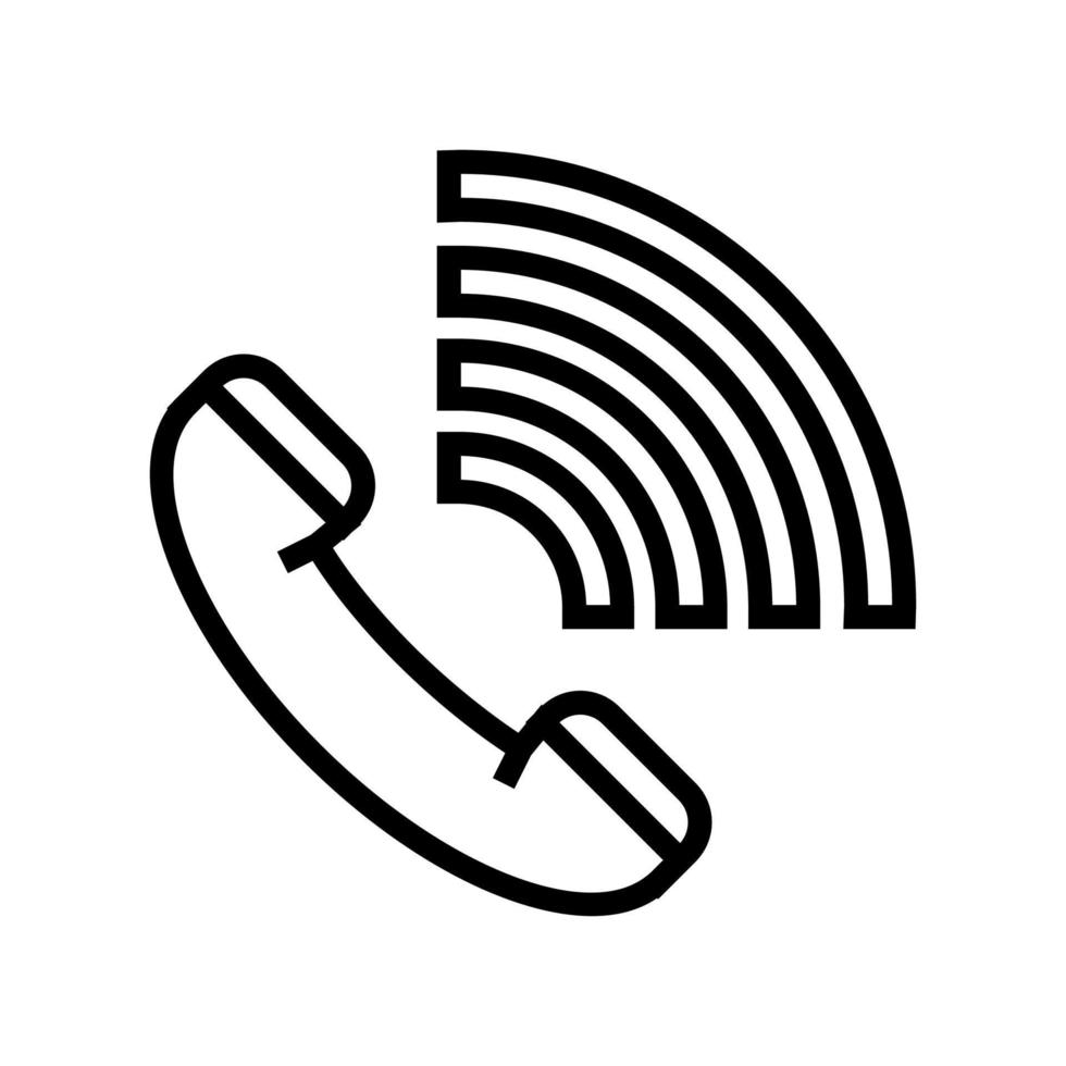 illustrazione vettoriale dell'icona della linea di emergenza di chiamata
