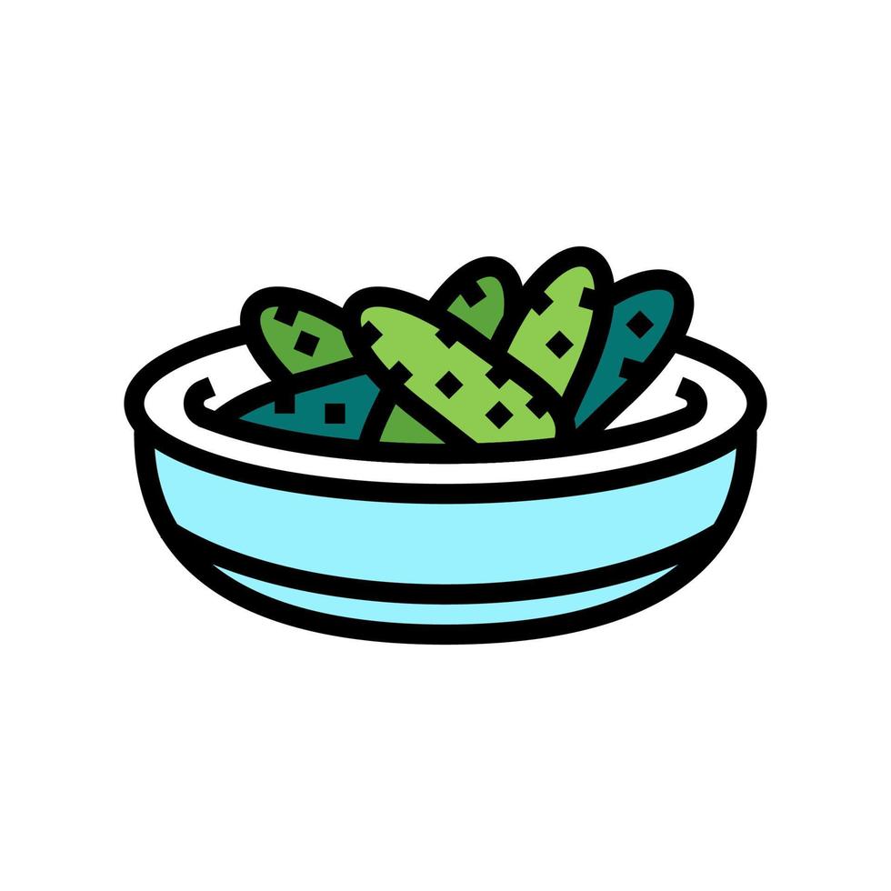 illustrazione vettoriale dell'icona del colore del cetriolo del raccolto