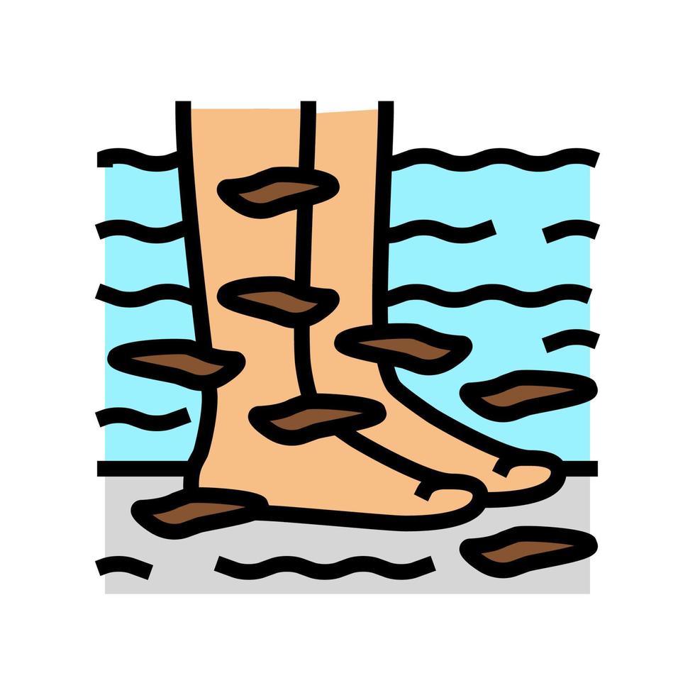 illustrazione vettoriale dell'icona del colore della stazione termale di pesce