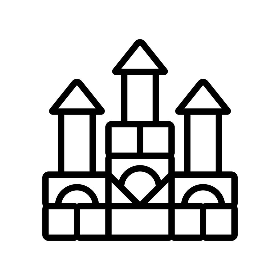 illustrazione vettoriale dell'icona della linea dei blocchi di costruzione