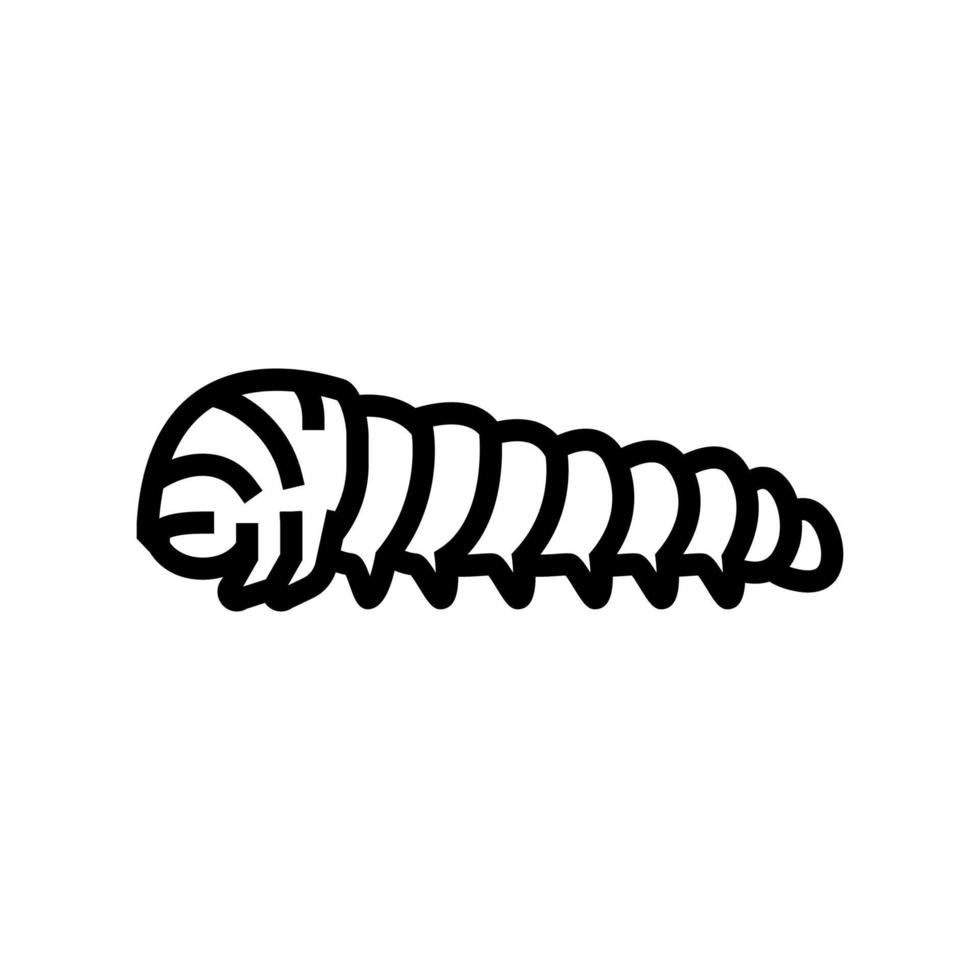 illustrazione vettoriale dell'icona della linea dell'insetto del bruco
