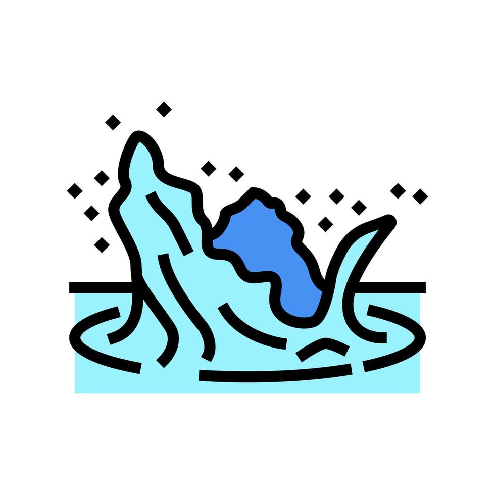 illustrazione vettoriale dell'icona del colore degli schizzi d'acqua