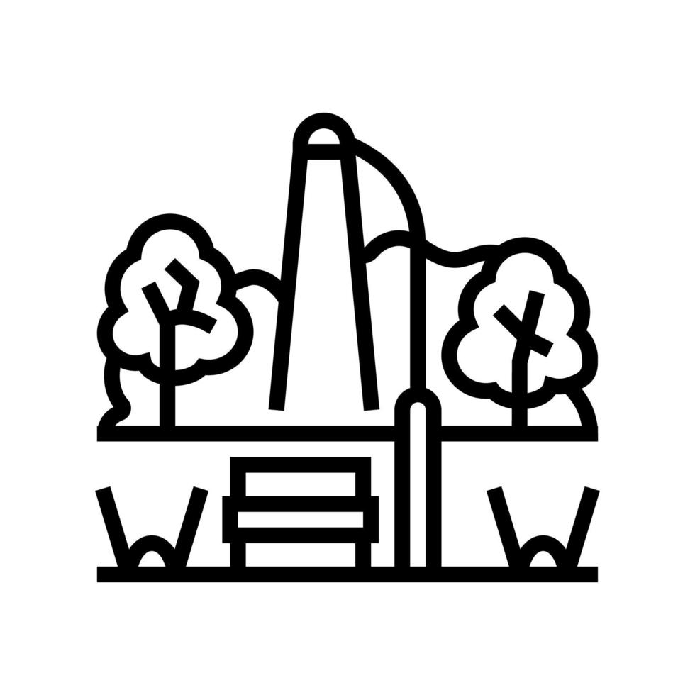 illustrazione vettoriale dell'icona della linea del parco leggero