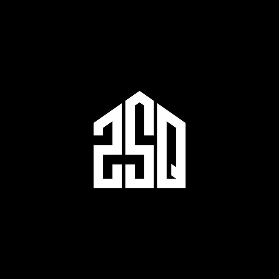 zsq lettera design.zsq lettera logo design su sfondo nero. zsq creative iniziali lettera logo concept. zsq lettera design.zsq lettera logo design su sfondo nero. z vettore