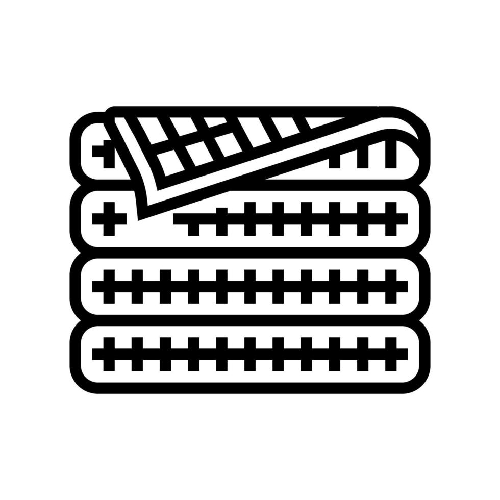 illustrazione vettoriale dell'icona della linea coperta di waffle