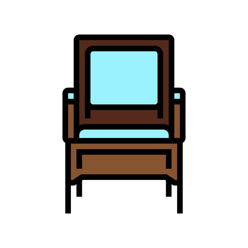 illustrazione vettoriale dell'icona del colore della sedia del patio in rattan