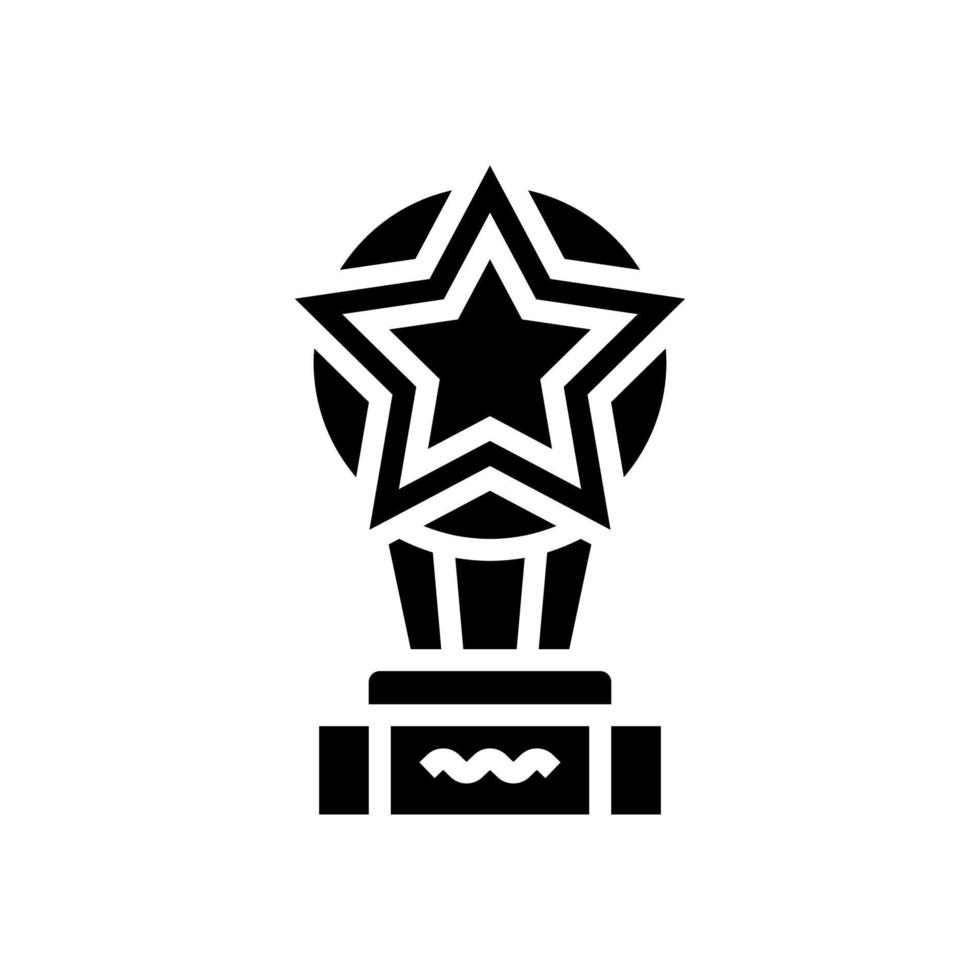illustrazione vettoriale dell'icona del glifo premio stella