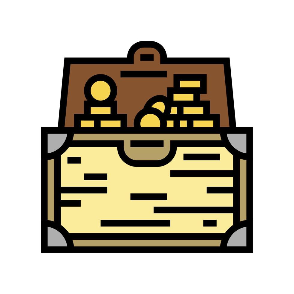 illustrazione vettoriale dell'icona del colore del torace aperto