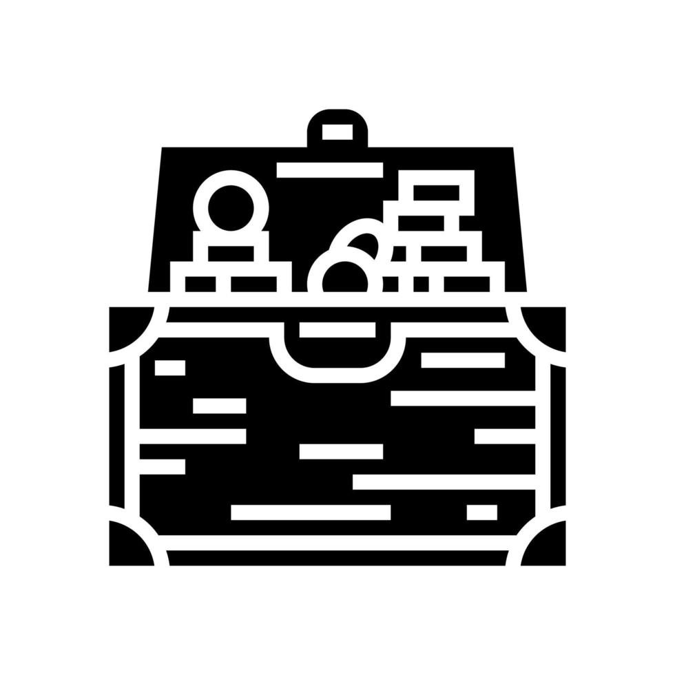 illustrazione vettoriale dell'icona del glifo a petto aperto