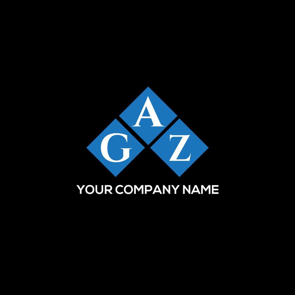 gaz creative iniziali lettera logo concept. gaz lettera design.gaz lettera logo design su sfondo nero. gaz creative iniziali lettera logo concept. disegno della lettera gaz. vettore