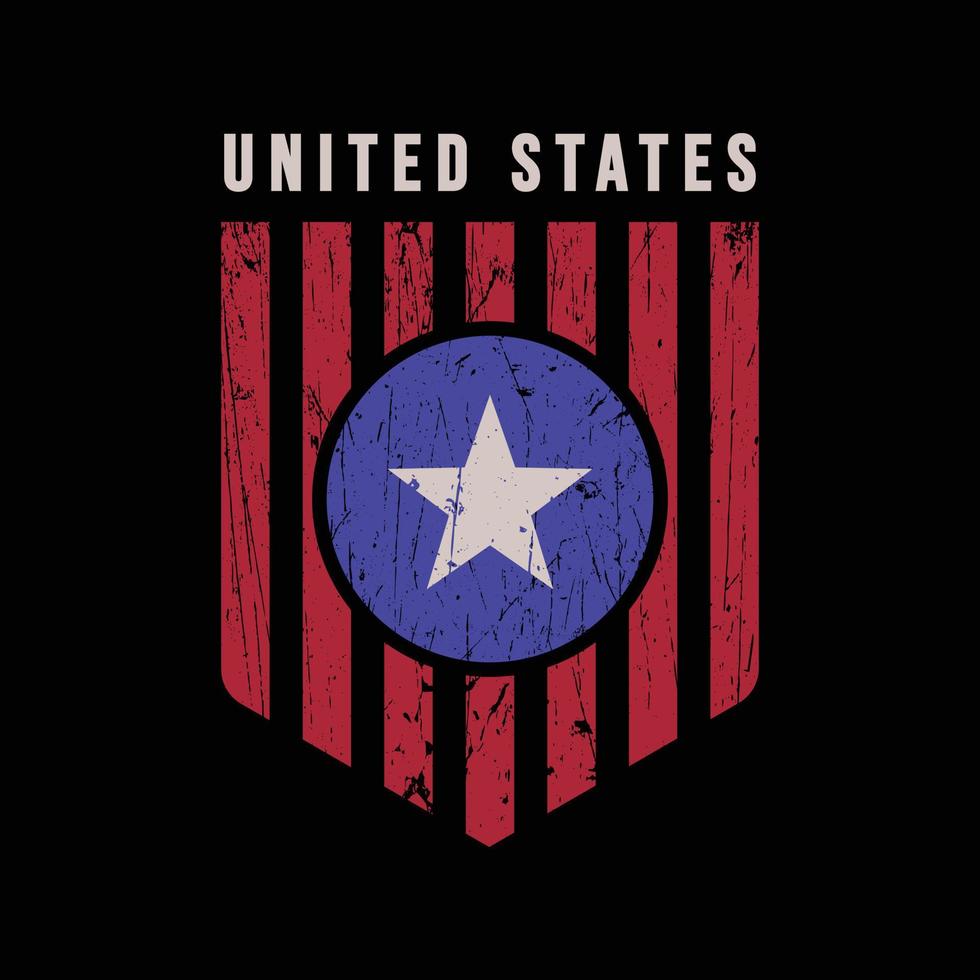 design di t-shirt e abbigliamento degli Stati Uniti vettore