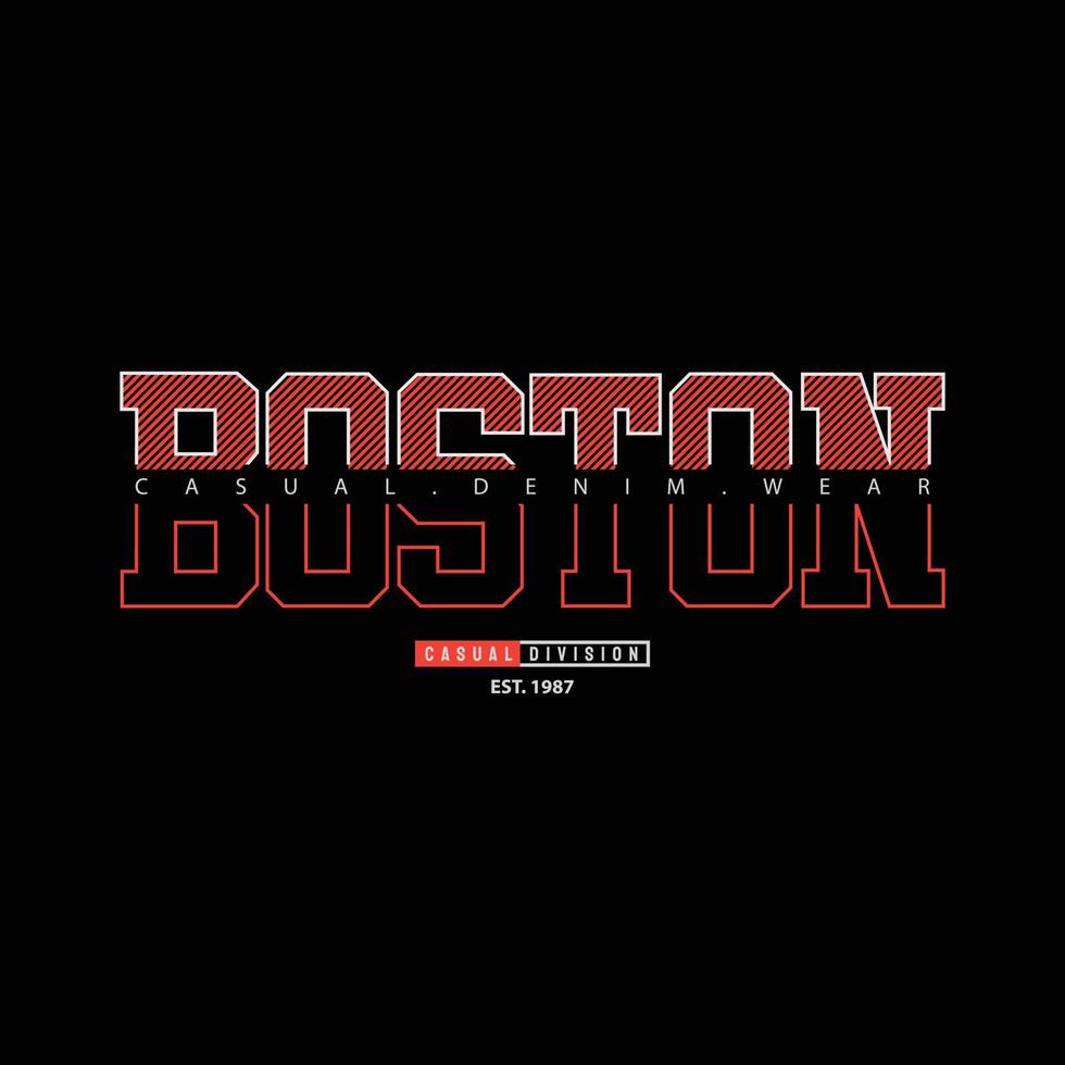 tipografia dell'illustrazione di Boston. perfetto per il design della maglietta vettore