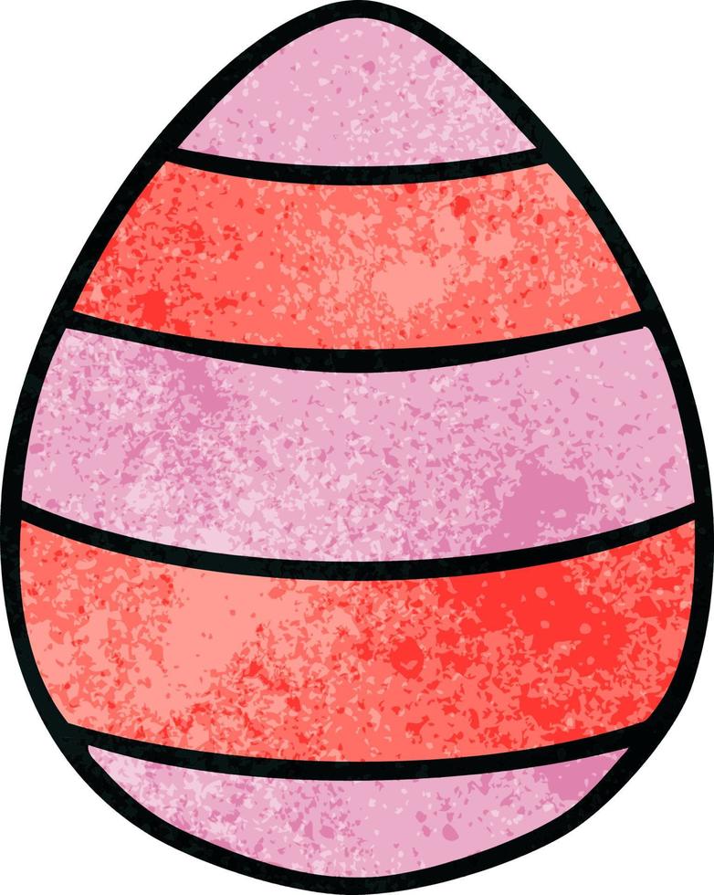 uovo di Pasqua stravagante del fumetto disegnato a mano vettore