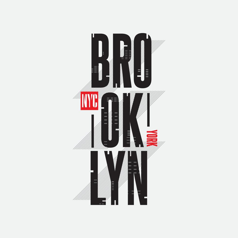 t-shirt brooklyn e design di abbigliamento vettore