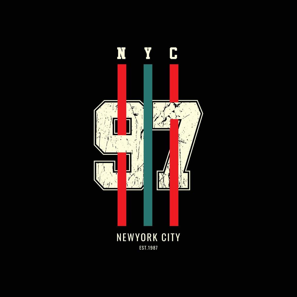 disegno della maglietta di vettore di tipografia di new york city