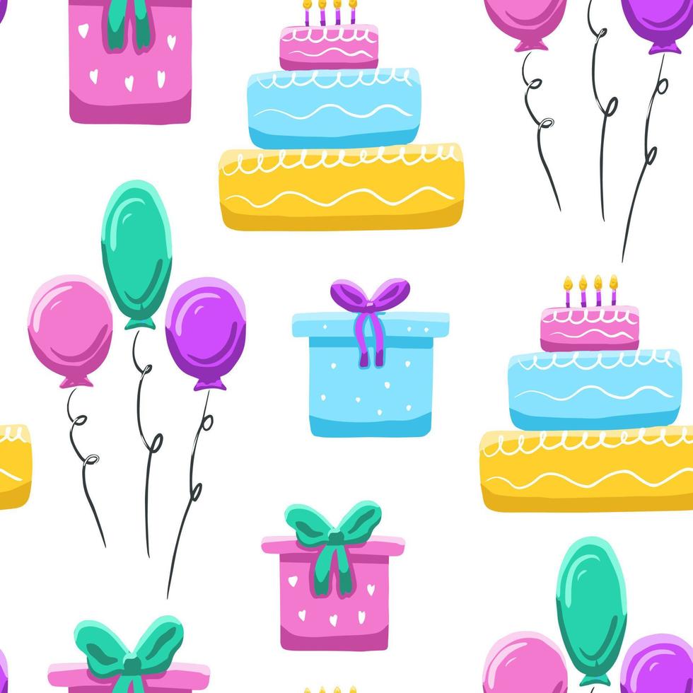 buon compleanno seamless pattern vettore