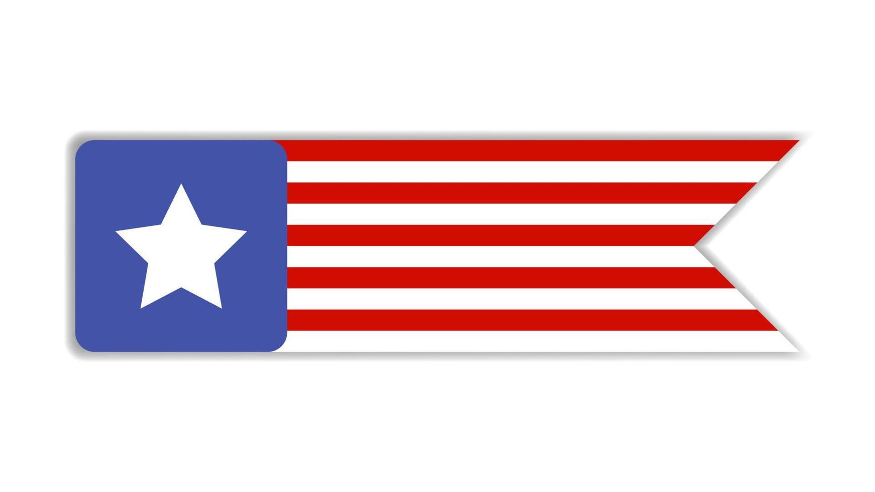 etichette piccole con bandiera americana per eventi internazionali, perfette per striscioni, poster, volantini, biglietti, ecc. vettore