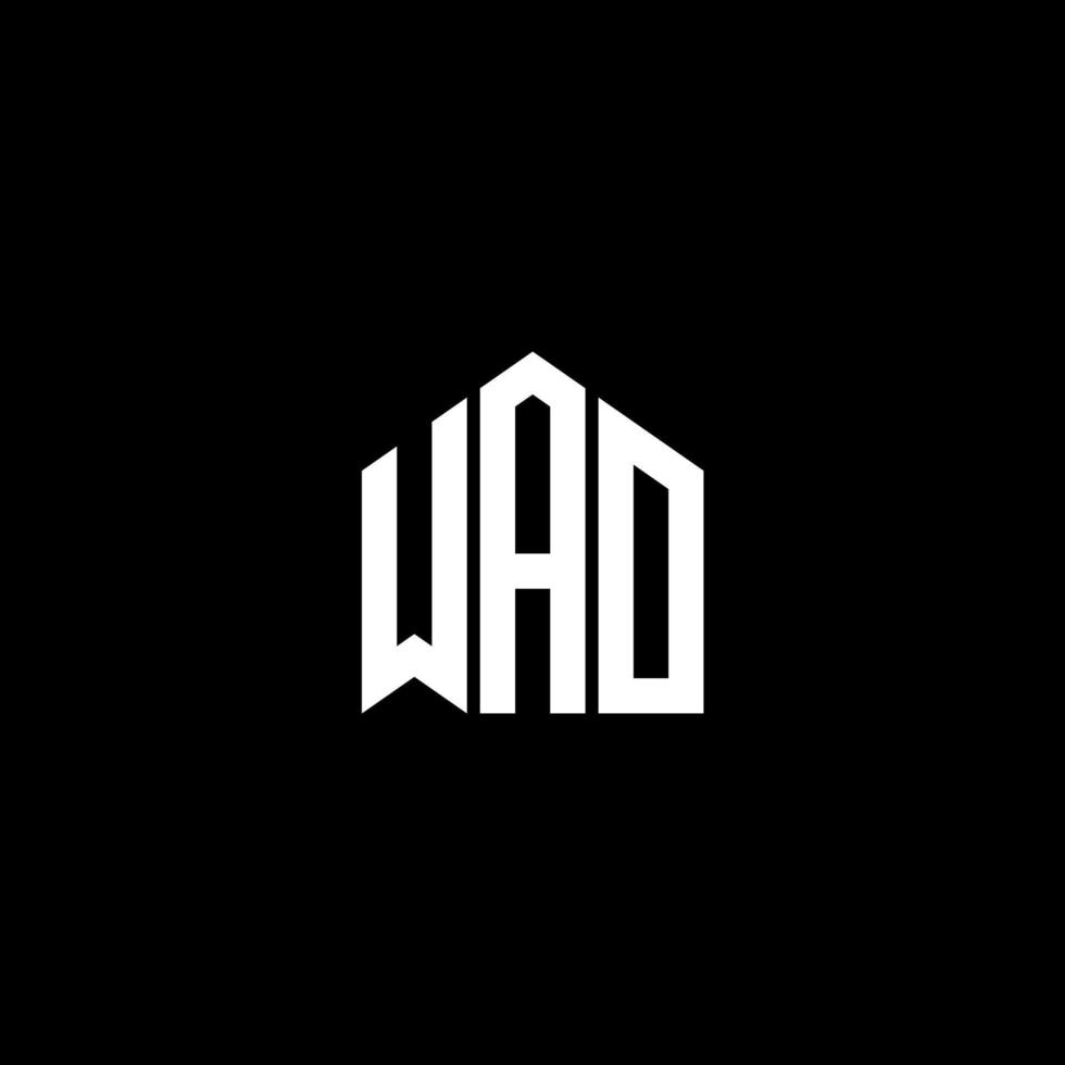 wao lettera logo design su sfondo nero. wao creative iniziali lettera logo concept. disegno della lettera wao. vettore