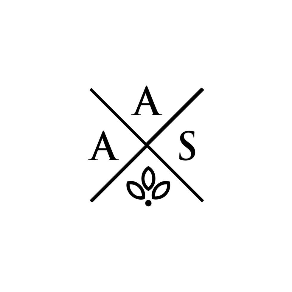 aas lettera logo design su sfondo bianco. aas creative iniziali lettera logo concept. design della lettera aas. vettore