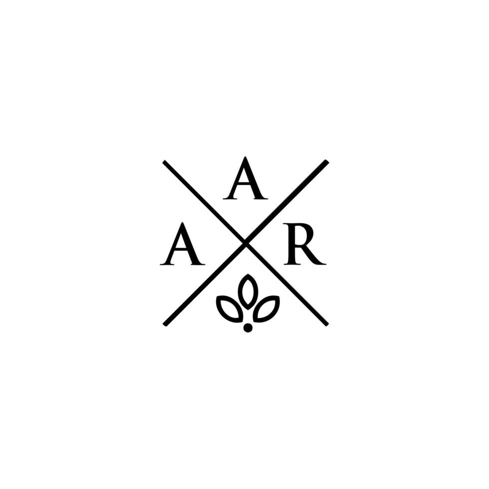 aar lettera logo design su sfondo bianco. aar creative iniziali lettera logo concept. disegno della lettera aar. vettore