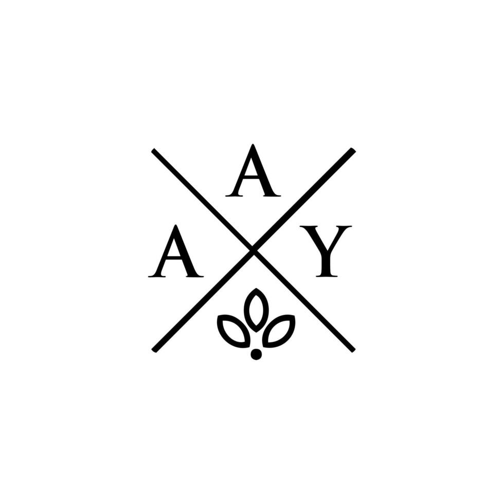 aay lettera logo design su sfondo bianco. aay creative iniziali lettera logo concept. aay disegno della lettera. vettore