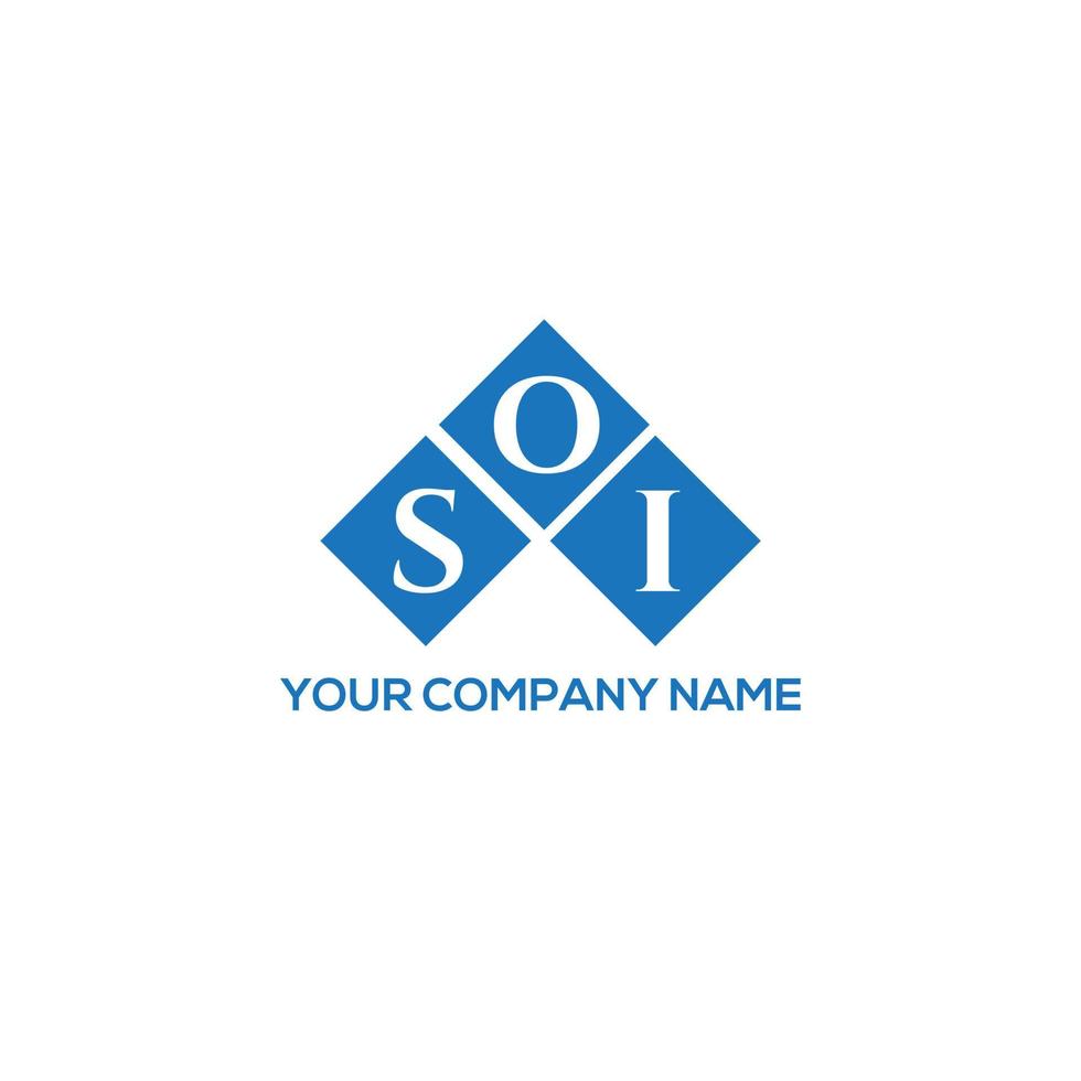 soi lettera logo design su sfondo bianco. soi creative iniziali lettera logo concept. disegno della lettera soi. vettore