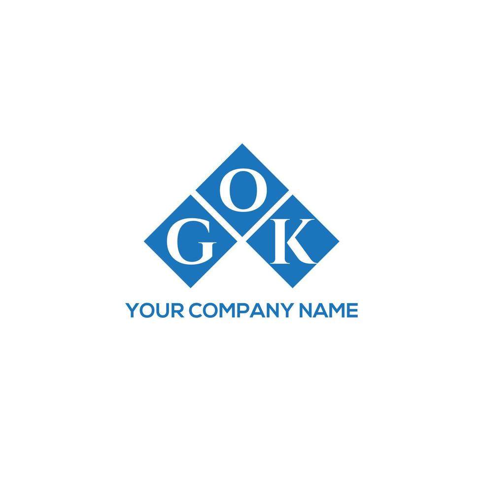 gok lettera logo design su sfondo bianco. gok creative iniziali lettera logo concept. disegno della lettera gok. vettore