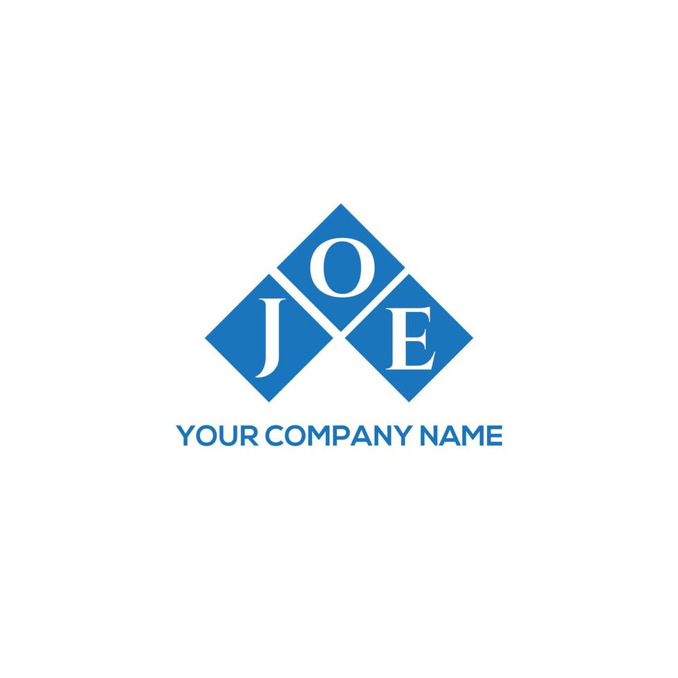 joe lettera logo design su sfondo bianco. joe creative iniziali lettera logo concept. disegno della lettera di joe. vettore