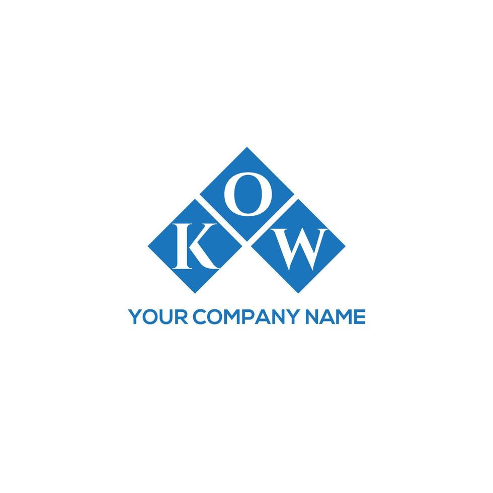 kow lettera logo design su sfondo bianco. kow creative iniziali lettera logo concept. disegno della lettera di kow. vettore
