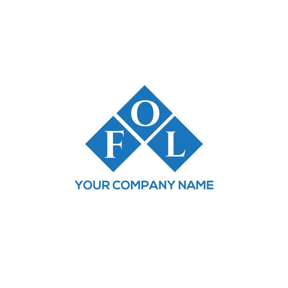 fol lettera logo design su sfondo bianco. fol creative iniziali lettera logo concept. disegno della lettera fol. vettore