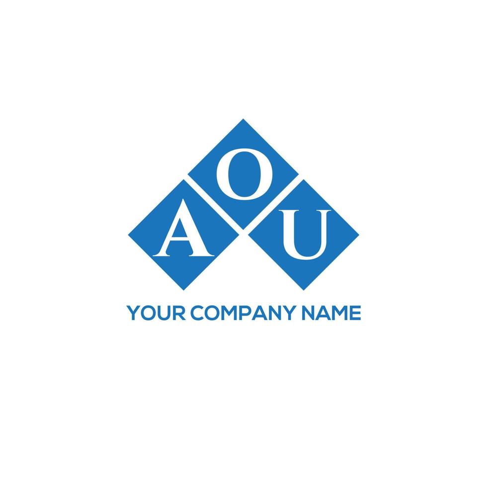 aou creative iniziali lettera logo concept. aou lettera design.aou lettera logo design su sfondo bianco. aou creative iniziali lettera logo concept. design della lettera. vettore