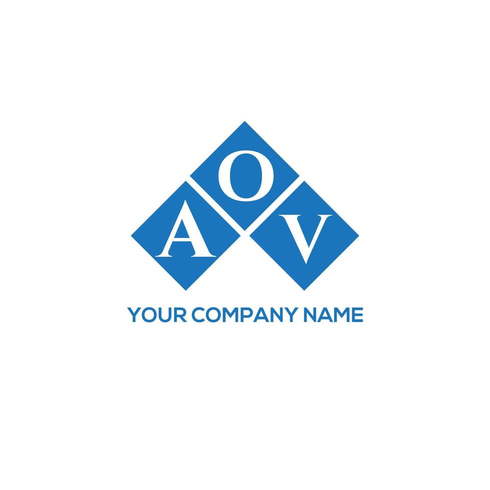 aov lettera logo design su sfondo bianco. aov creative iniziali lettera logo concept. disegno della lettera aov. vettore