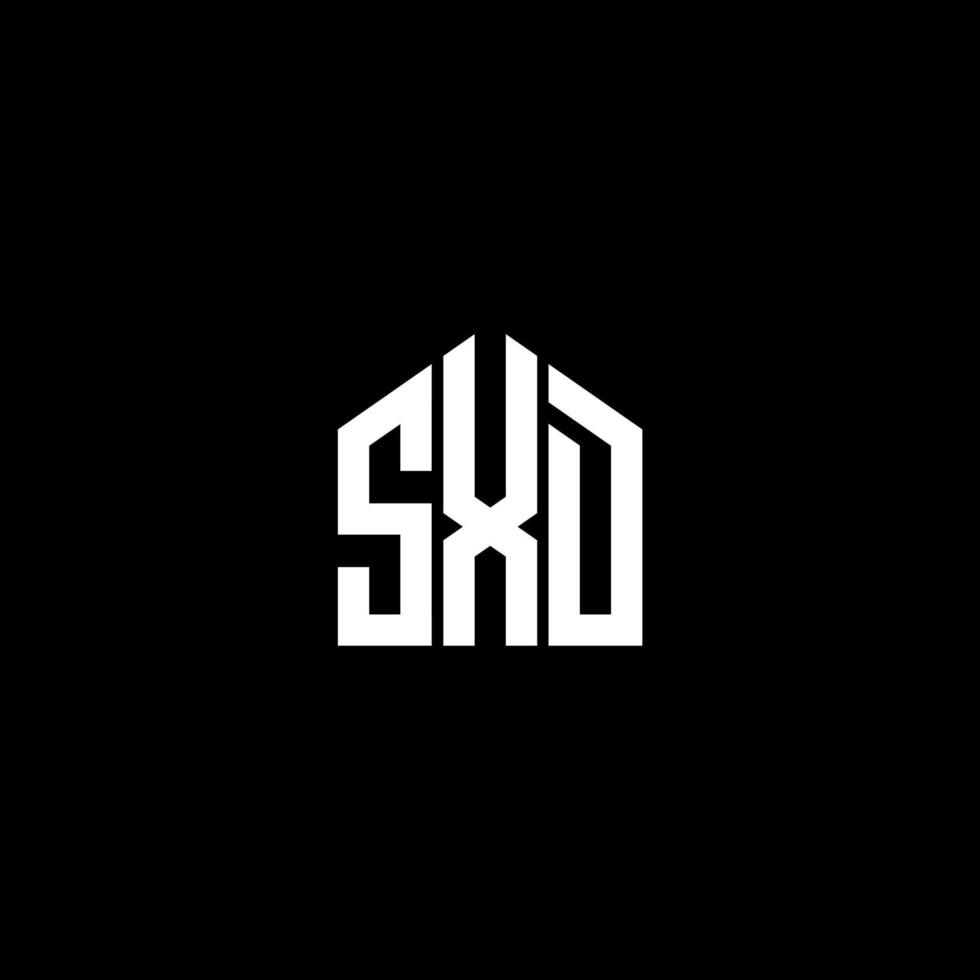 sxd lettera design.sxd lettera logo design su sfondo nero. sxd creative iniziali lettera logo concept. sxd lettera design.sxd lettera logo design su sfondo nero. S vettore