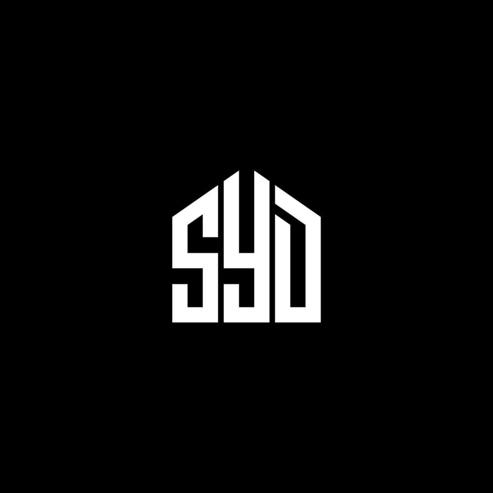 syd lettera design.syd lettera logo design su sfondo nero. syd creative iniziali lettera logo concept. syd lettera design.syd lettera logo design su sfondo nero. S vettore