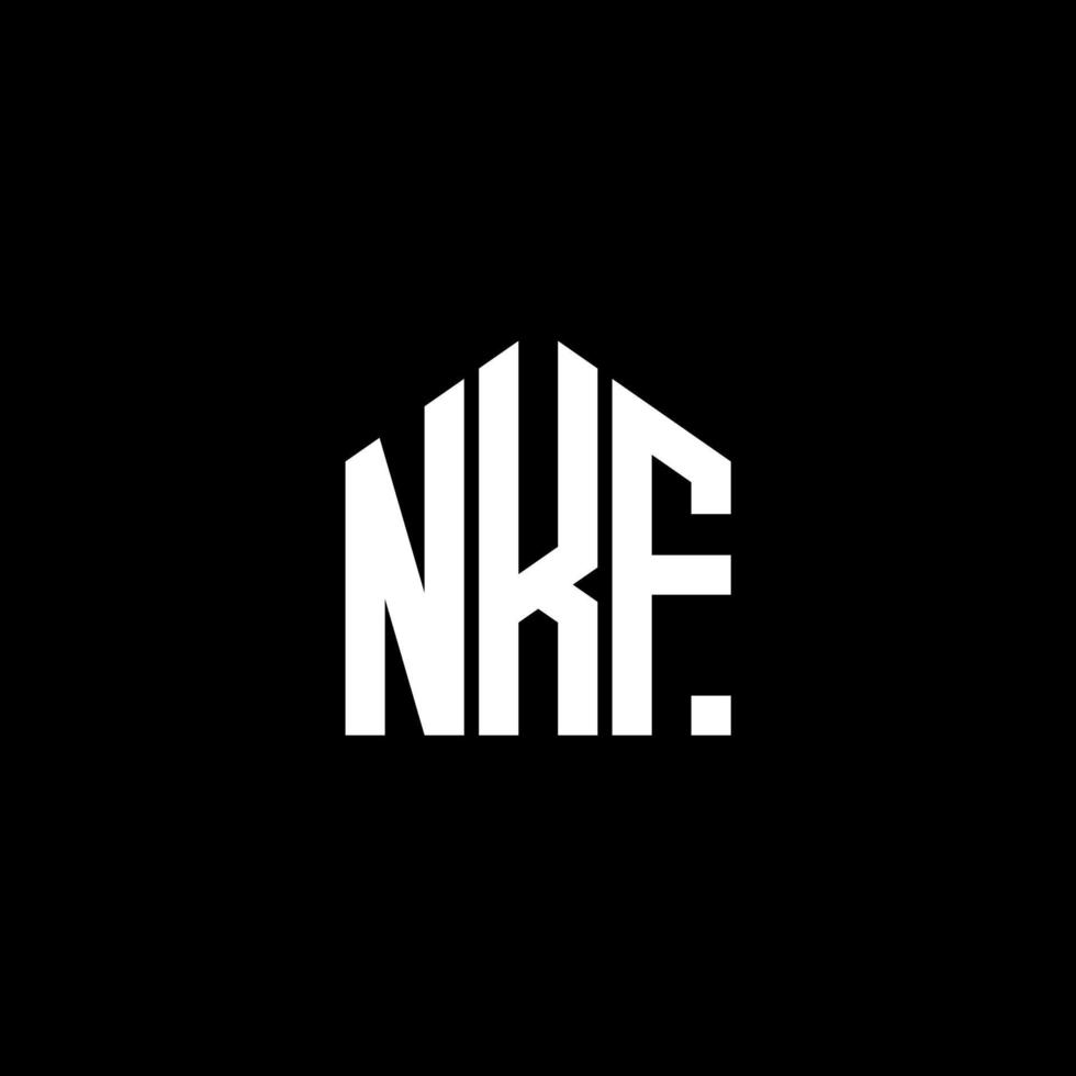 design della lettera nkf. design del logo della lettera nkf su sfondo nero. nkf creative iniziali lettera logo concept. design della lettera nkf. design del logo della lettera nkf su sfondo nero. n vettore