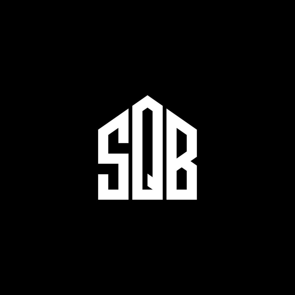 design del logo della lettera sqb su sfondo nero. concetto di logo della lettera di iniziali creative di sqb. disegno della lettera sqb. vettore