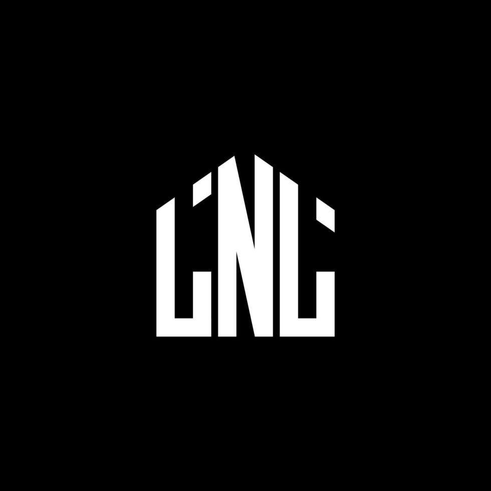 lnl lettera design.lnl lettera logo design su sfondo nero. lnl creative iniziali lettera logo concept. lnl lettera design.lnl lettera logo design su sfondo nero. l vettore