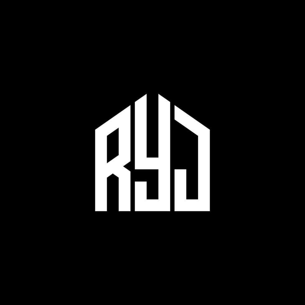 ryj lettera design.ryj lettera logo design su sfondo nero. ryj creative iniziali lettera logo concept. disegno della lettera ryj. vettore