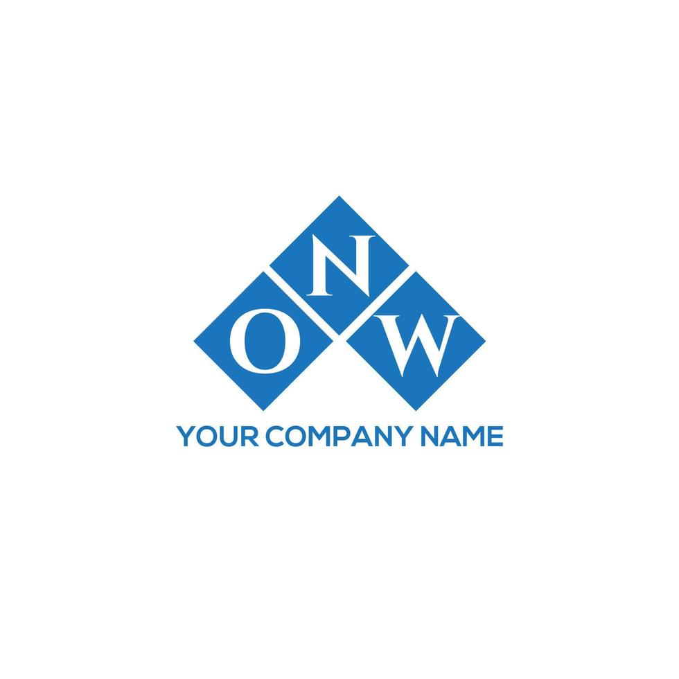 onw lettera logo design su sfondo bianco. onw creative iniziali lettera logo concept. ora disegno della lettera. vettore