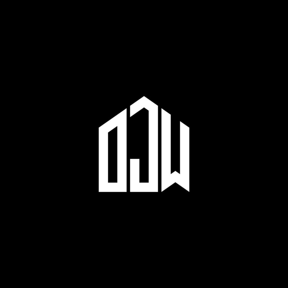 ojw lettera design.ojw lettera logo design su sfondo nero. ojw creative iniziali lettera logo concept. ojw lettera design.ojw lettera logo design su sfondo nero. o vettore