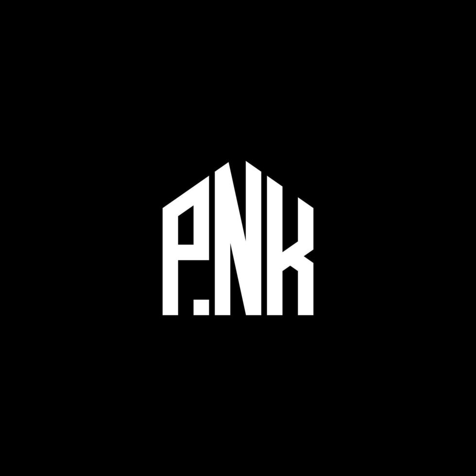 pnk lettera design.pnk lettera logo design su sfondo nero. concetto di logo della lettera di iniziali creative pnk. pnk lettera design.pnk lettera logo design su sfondo nero. p vettore